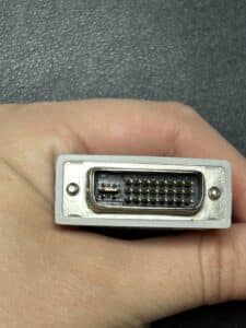 Photo of the face of a DVI Cable.